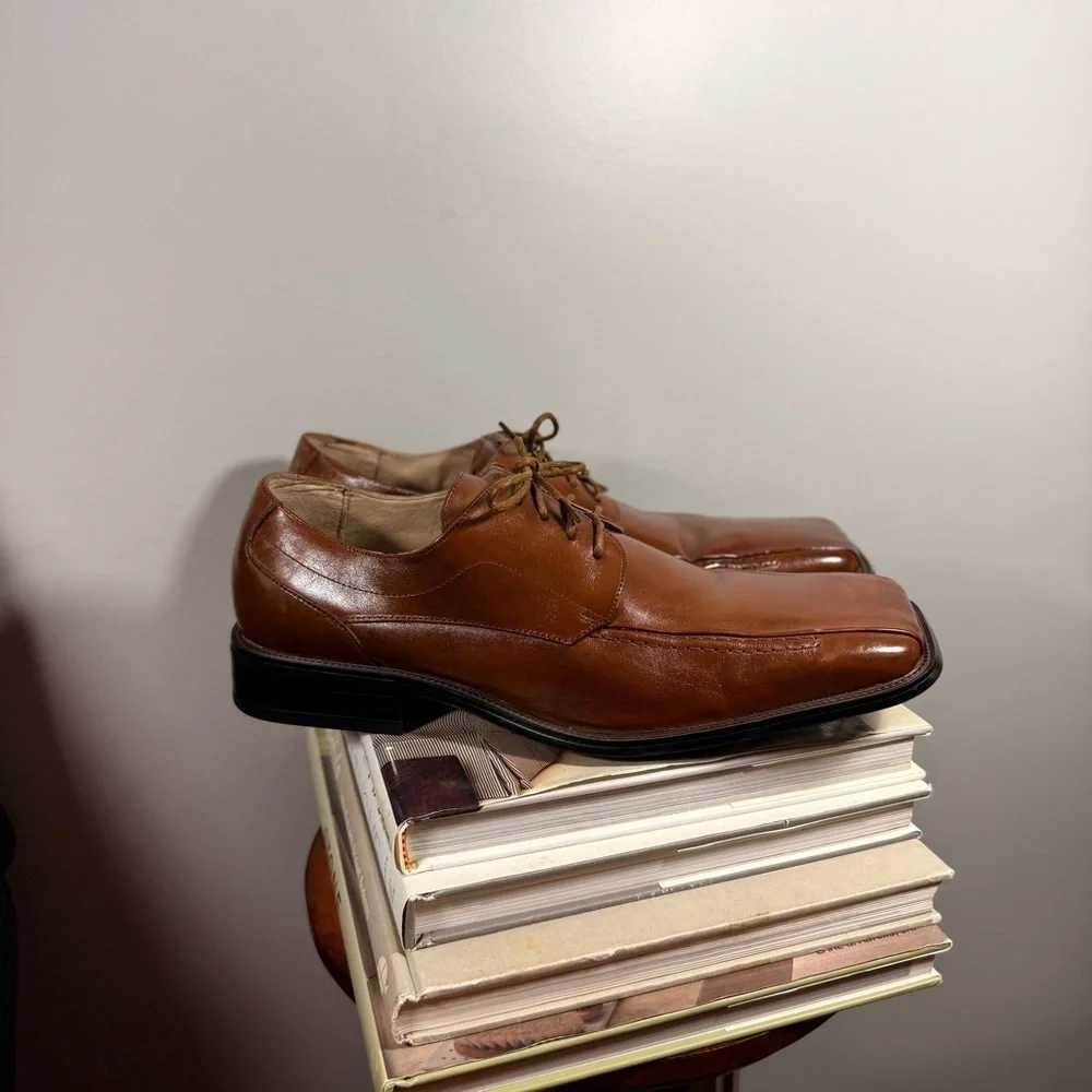 Stacy Adam’s Size 12M Classic Brown Leather Men's Dress Shoes